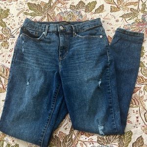 Banana Republic Highrise Distressed Skinny Jeans